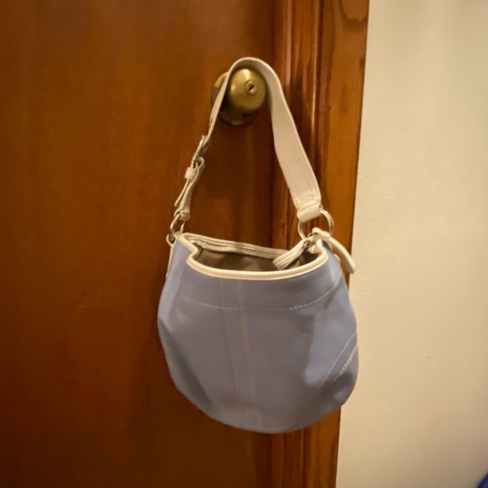 Light blue leather purse